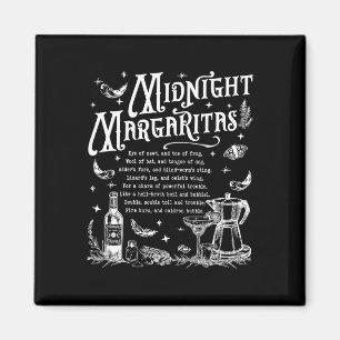 Aimant Rétro Minuit Margaritas Funny Halloween magique