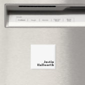 Aimant Rétro Moderne Nom minimum ou Modèle d'entreprise (In Situ (Lave-vaisselle))