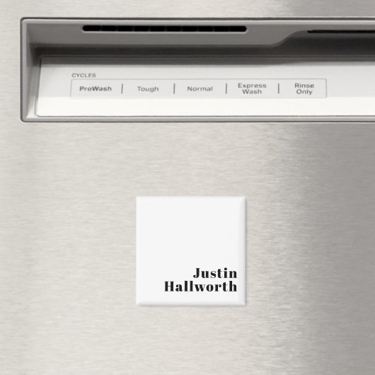 Aimant Rétro Moderne Nom minimum ou Modèle d'entreprise (In Situ (Lave-vaisselle))