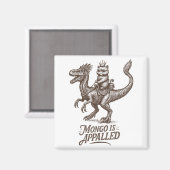 Aimant Retro Mongo Is Appalled Princess Cat Riding Dinosa (Recto/Verso)