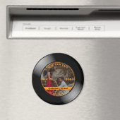 Aimant Retro Music Vinyl Record Photo Mariage Round (In Situ (Lave-vaisselle))