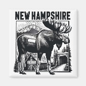 Aimant Retro New Hampshire (Devant)