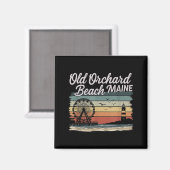 Aimant Rétro Old Orchard Beach Maine Graphisme (Recto/Verso)