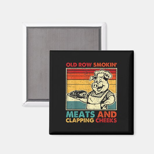 Aimant Retro Old Row Smoking Meats And Clapping Cheeks Fu (Recto/Verso)