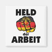 Aimant Rétro Ostalgie RDA Héros du travail (Devant)