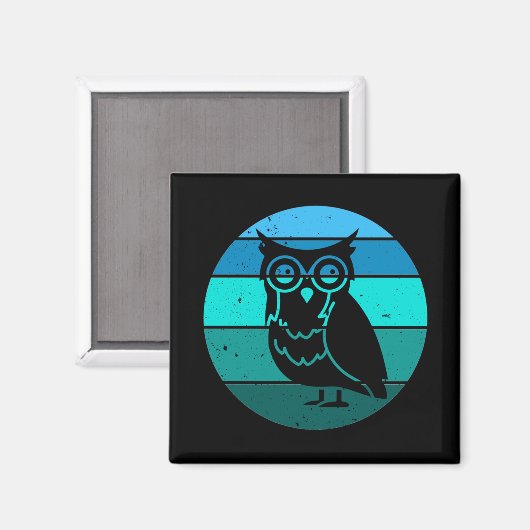 Aimant Retro Owl (Recto/Verso)