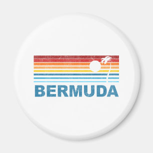 Aimant Rétro palmier Bermudes