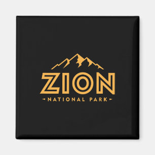 Aimant Rétro Parc national de Zion Utah Montagne Femmes H