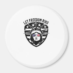 Aimant Retro Patriotic Let Freedom Ring Juillet 4