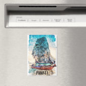 Aimant Retro Phuket Thailand Beach Peinture (In Situ (Lave-vaisselle))