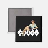 Aimant Retro Pin Up (Recto/Verso)