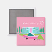 Aimant Retro Pink Palm Springs (Recto/Verso)