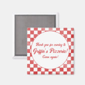 Aimant Retro Pizzeria Pizza Party Italien Anniversaire (Recto/Verso)