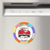 Aimant Retro Pop Art Mr & Mrs. | Je viens de me marier (In Situ (Lave-vaisselle))