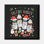 Aimant Retro Profol Silent Night Icu Nurses Funny Merry C (Devant)