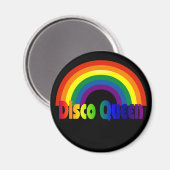 Aimant Retro Rainbow 80s Disco Queen (Recto/Verso)