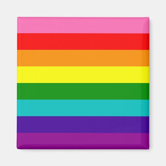 Aimant Retro Rainbow 8 Pride (Devant)