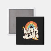 Aimant Retro Rainbow Super Choisissez Jesus Christian Rel (Recto/Verso)