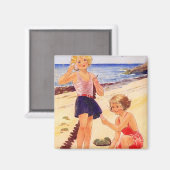 Aimant Rétro Réfrigérateur de bord de mer (Recto/Verso)