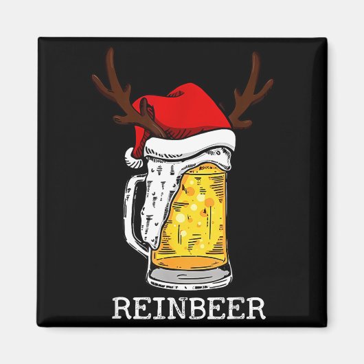 Aimant Retro Reindeer Winedeer Reinbeer Matching Couples (Devant)