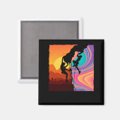 Aimant Retro Rock Climbing Bouldering Wall (Recto/Verso)