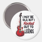 Aimant Retro Rock Guitare Classique Musique Nostalgie Des (Recto/Verso)