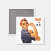 Aimant Retro Rosie la maman du Riveter peut le faire (Recto/Verso)