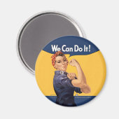 Aimant Retro Rosie Nous Pouvons Le Faire (Recto/Verso)