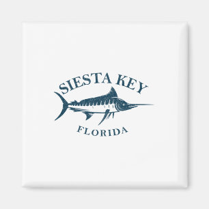 Aimant Retro Siesta Key Florida Pêche Vintage Bateau