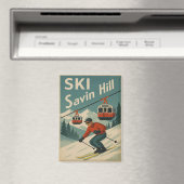 Aimant Retro Ski Savin Hill (In Situ (Lave-vaisselle))