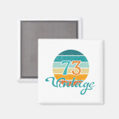 Aimant Retro Sunset 73 Vintage en détresse (Recto/Verso)