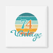 Aimant Retro Sunset 74 Vintage en détresse (Devant)