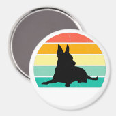 Aimant Retro Sunset Chihuahua (Recto/Verso)