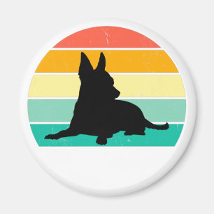 Aimant Retro Sunset Chihuahua