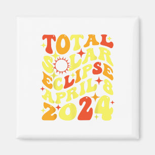 Aimant Rétro Super total Éclipse solaire 08 avril 2024