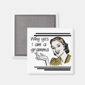 Aimant Rétro T-shirts et cadeaux de Gramma (Recto/Verso)