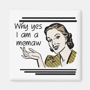 Aimant Rétro T-shirts et cadeaux de Memaw
