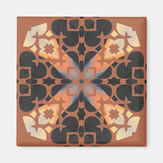 Aimant Retro Tan Motif (Devant)