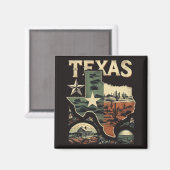 Aimant Retro Texas (Recto/Verso)