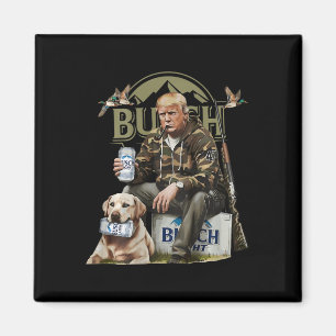 Aimant Retro Trump Chasse Au Cerf Drôle Boire De La Bière
