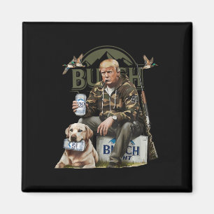 Aimant Retro Trump Chasse Au Cerf Drôle Boire De La Bière