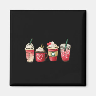 Aimant Retro Valentine café coeur Valentine Mugs café