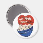 Aimant Retro Valentines Day, Popcorn Pop a Corny Question (Recto/Verso)