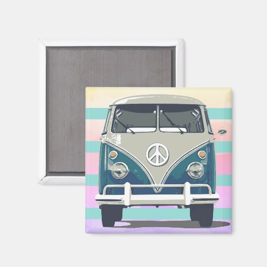 Aimant Retro Van (Recto/Verso)