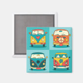 Aimant Retro Van (Recto/Verso)