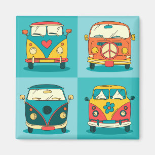 Aimant Retro Van