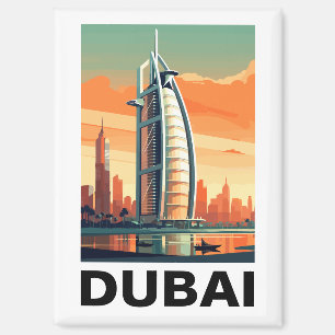 Aimant Retro Vintage Dubai UAE Travel