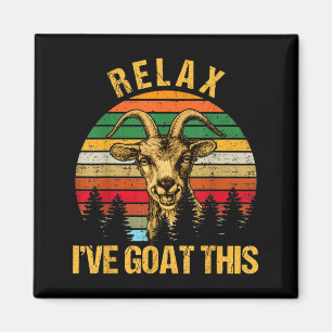 Aimant Rétro Vintage Relax J'ai Chèvre Ce Cadeau Chèvre C