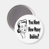 Aimant Retro Vous Avez Combien De Bébés ? (Recto/Verso)