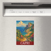 Aimant Retro Voyage Capri Italie Scenery (In Situ (Lave-vaisselle))